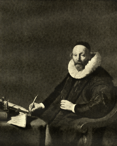 107193 Portret van Johannes Uyttenbogaert, geboren Utrecht 11 februari 1557, predikant te Utrecht (1584-1589) en te ...